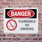 Signmission Flammable No Smoking Danger Sign, Plastic, 14in W x 10in L, 2PK OS-2PACK-DS-P-1014-L-1824 - alternate 7
